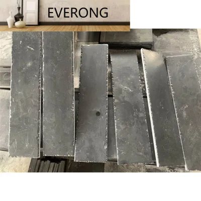 Honed Chateau Limestone China Blue Limestone Slabs Tiles Step