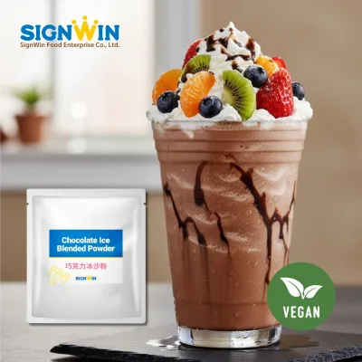Made in Taiwan milk-free chocolate frappe powder versatile for multiple applications for making milk tea