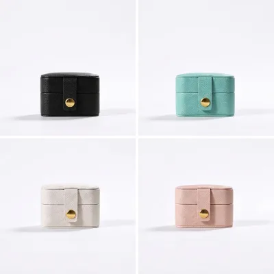 Portable Mini Jewelry Organizer Box, Compact Ring Storage Case, Elegant Dainty Gifts for Women