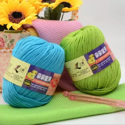 New Generation 50g Cashmere/Acrylic Yarn Strong Antibacterial Moisture-Absorbent Baby Care Dye-Patterned Knitting Weaving Hand