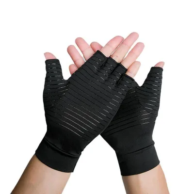Anti-Slip Compression Arthritis Gloves-Half-Finger Design for Arthritis Therapy and Health Care