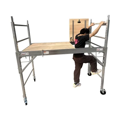 Small Hotel Quick Pack Aluminum Alloy Scaffoldings 1.8m Galvanized Steel Ladder Industrial Warehouse Workshop Supply for Brasil