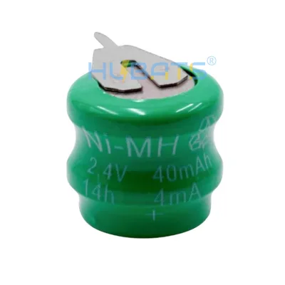 NiMH Button Battery 2.4V 40mAh NiMH for Data Backup Power Nimh 40mah 2.4v Button Cell Battery 2.4 Volts 40H Rechargeable Battery
