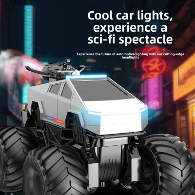RC Spray Car Cyber Pickup 4WD Amphibious Remote Control Truck Waterproof Off-Road Stunt with Spray Outdoor Toy