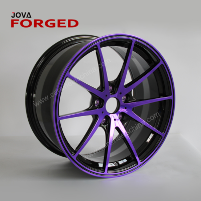 22 Inch 10 Lug Alloy Wheels Performance Black and Purple Rims