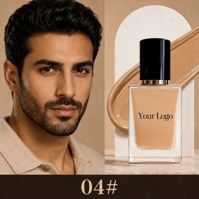 High Quality Vegan Private Label 24h Long Lasting Waterproof Matte 6 Colors  Natural Finish All Skin Types 30ml Men  Use Makeup