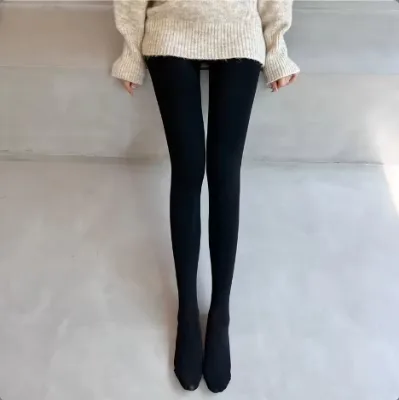 Bare Leg Socks Artifact Flesh Color Plus Velvet Leggings Women Wear Autumn and Winter Thick Thermal Integral Pants Pantyhose