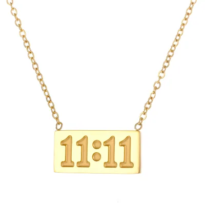 New Design Gold Filled Jewelry Angel Number Fashion Pendant Necklaces for Women