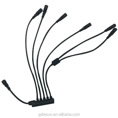 Custom 1 Female to 5 Male Cable Lead Female Plug Dc Extension Cable for Cctv Camera Audio  Equipment