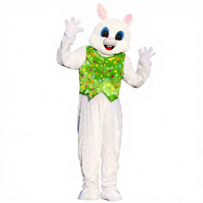 Easter Bunny Adult Mascot Costume for Riding Lucky Doll Cloth Material Model 5002
