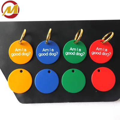 Custom LOGO and QR Code Personalized Zinc Alloy Colors Dog Name ID Tag Custom Dog Tags for Engraving and Printing