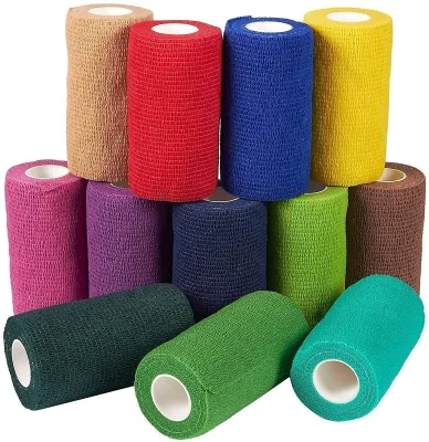 Wholesale 2.5cm*4.5m Self-Adhesive Elastic Bandage First Aid Tape Stretch Self-Adhesive Bandage Roll