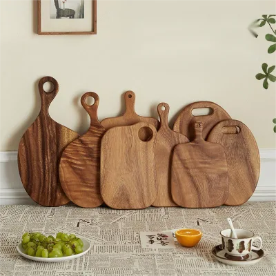 Walnut Wood Rectangle 2.0cm Thick Durable Cutting Board & Chopping Block Portable Household Tableware Breadboard for Kitchen Use