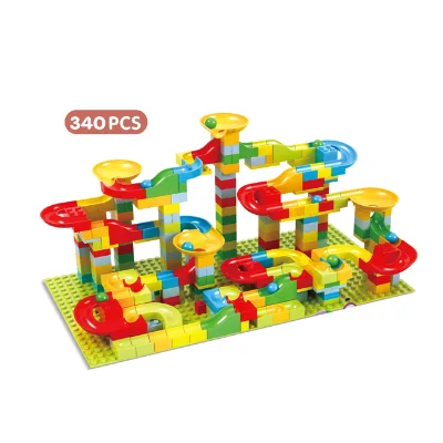 340pcs Small Size Block Slide Track Building Blocks Fun Slide Diy Sets Bricks Kids Toys