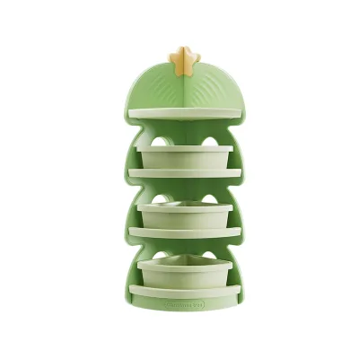 Four-Level Christmas Tree Toy Chest & Organizer for Small Spaces