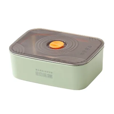 Japanese-Style Stainless Steel Lid Bento Box Household Refrigerator Storage Fresh-keeping Square Lunch Box Office Workers