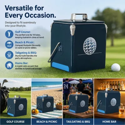 13L Retro Metal Cooler Box Custom Engraved Wedding Favor Insulated Ice Chest for Bridal Party Welcome Gifts Bulk Order