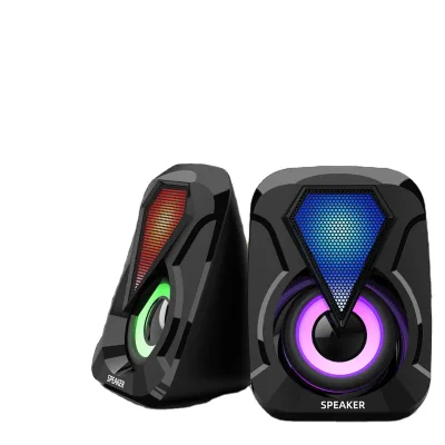 New RGB Computer Speaker Desktop USB Wired Home Audio Notebook 3D Surround Sound 35W Small Power Amplifier