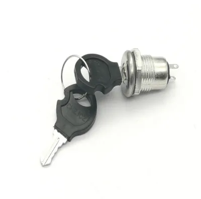 Electronic Lock Key Switch Electronic Switch 12MM with Key Metal Rotary Knob Switch Electronic Lock Key Switch
