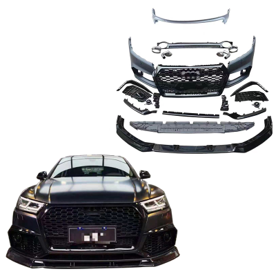 2018-2021 Year RSQ5 Style Full Set PP Bodykit Old to New Car Body Kits Parts Front Bumper Rear Diffuser Rsq5
