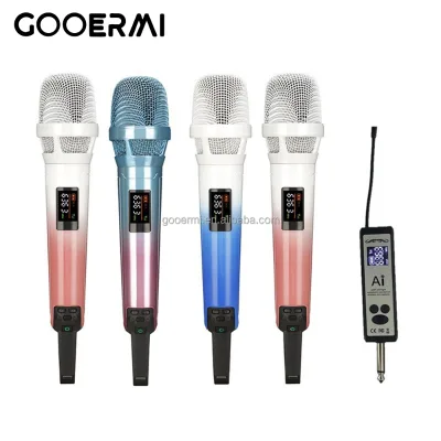 SKM9000 Stylish Colorful Portable Wireless Microphone System Kit with Receiver for Home Karaoke Party Speaker