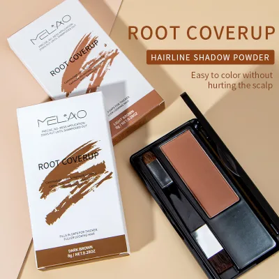A Private Label Long Lasting Cover Thinning Grey Hairline Shadow Hair Root Concealer Touch up Hairline Powder Mud
