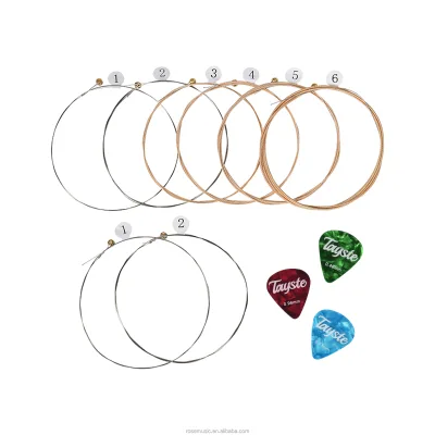 010/011/012 Gauge  6 String Set  Extra  3 Guitar Picks+2 Pcs  Bulk String
