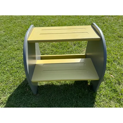 Modern Elephant-Shaped Plywood Slatted Climbing Stool Creative Anti-Slip Water Resistant Outdoor Patio Bench Seat 2 People Kids