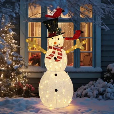Christmas Decorations Snowman Birds Christmas Lighted Display Led Motif Lights Christmas Figurines