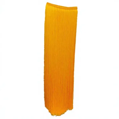 Yolan 100CM Long Silky 100% Polyester Fringe Trim Fabric Model 100 for Home Textile and Dress Decoration