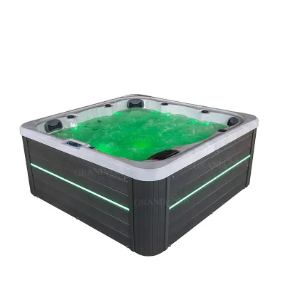 Luxury Large Size Endless 4-6 Person Acrylic SS Frame Hot Tub Outdoor Spa With Jacuzzier and Party Massage Bath