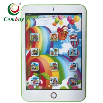 12key 3D Screen Touch Educational English Learning Tablet with Alkaline AAA Battery ABS Plastic for Kids