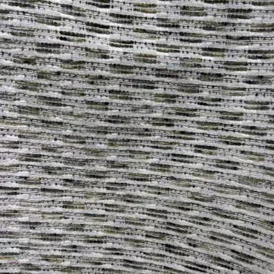 Earthy Green 100% Polyester Chenille Jacquard Woven Yarn Dyed Ribbed Stripe Wrinkle Resistant Thick Plush Feel Fabric for
