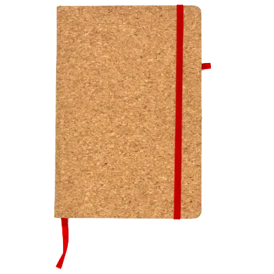 A5 Eco-Friendly Cork Hardcover Notebook Custom Design with Hot Stamping Elastic Band and Pen Loop for Diary Use
