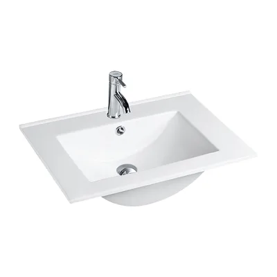 24'' Inches 24 Inch 60 cm the Unite States Australia Popular Bathroom Thin Edge Cabinet Ceramic Basin