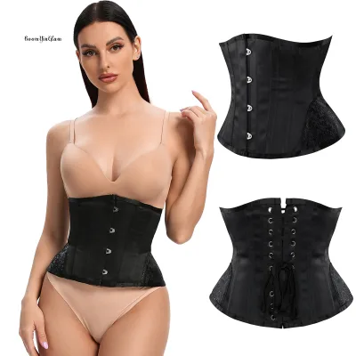 Wome Curve Body Shaper Corset  Waist Cincher Steel Bone Underbust Gothic Plus Size Belly Sheath Slimming Belt Bustier