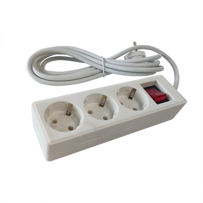 IMPA 792965 Multiple Specifications 2 Round Pins Multiway Receptacle With Cord and European Plug