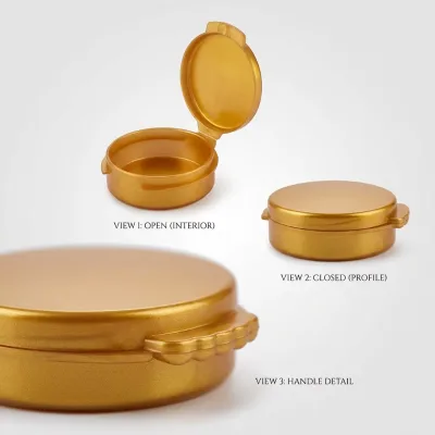 Wholesale Custom Round PP Plastic Eye Cream Heat Transfer Printed Flip Top Jar with Easy Open Lid
