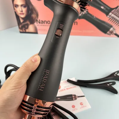 IPARAN P-262 3 In1 Hair Dryer Power Cord Hot Air Brush Comb Styling Professional Electric Hair Straightener and Curler