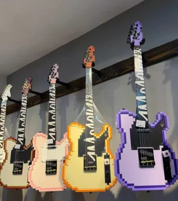 Mojolnir 8-Bit STAGE-T Pixel Electric Guitar Single-Volume Ebony Matte Finishing New Product