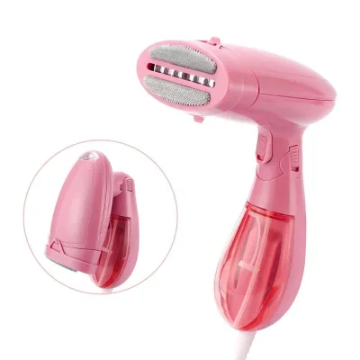 Foldable Sokany 120ml 1300w pink Mini Ironing Machine Garment Steamer for Clothing