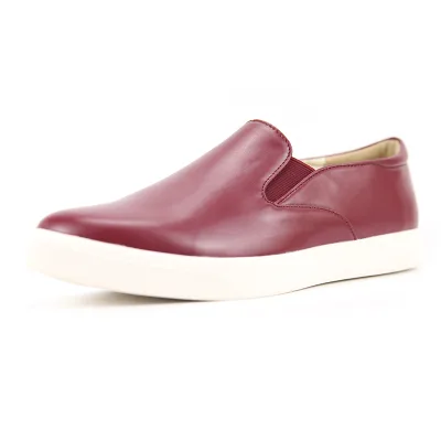 Women's Red Sneakers Slip on Shoes for Women Low Top Casual Loafers