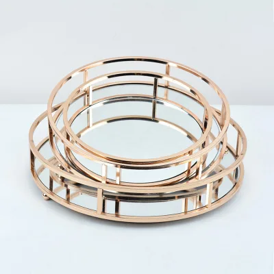 Ramadan Decoration Storage Trays Silver Restaurant Tea Coffee Fancy Serving Dishes For Eid Mubarak