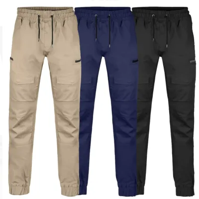 Adjustable Drawstring 360 Degree Stretch Free Move Cuffed Elastic Waist Anti-Static Breathable Fluorescent Flame-Retardant Work