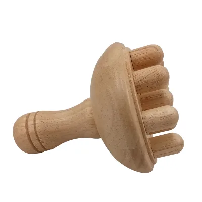 Mushroom Wood Anti-Cellulite Gua Sha Therapy Set with Polished Technique Head Neck Scalp & Body Massager-Mingrui