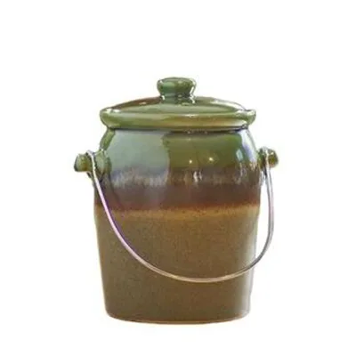 Stylish countertop compost bin for garden outdoor decoration custom ceramic compost bin