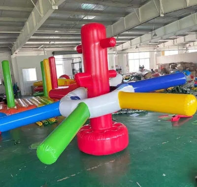 Inflatable Fun Sports Rotate Gear Keep Improving Team Building Games CE Certified High Capacity 4-8 Passengers Easy Setup