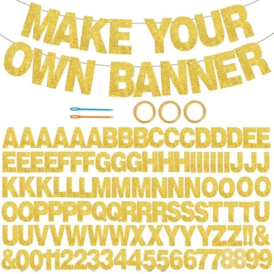 Diy Letter Banner Kit Make Your Own Banner Birthday Graduation Wedding Party Hanging Decoration
