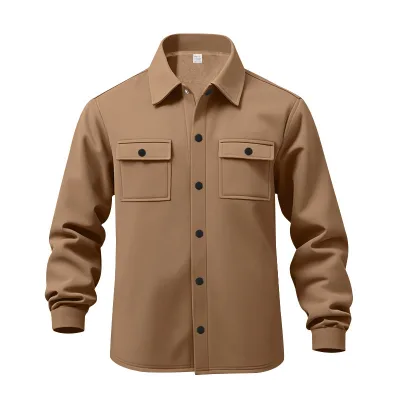 Unisex Custom Embroidered Gym Suede Single Breasted Slim Fleece Jacket Men's Solid Casual Knitted Autumn Men's Outerwear Set