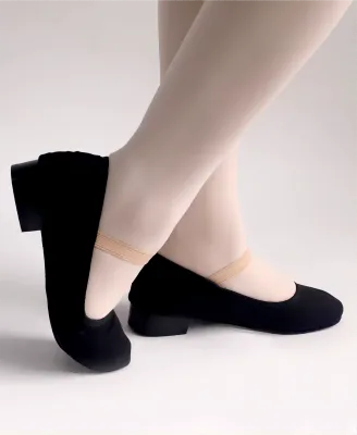 JW Customize Women's Character Dance Shoes Black Genuine Leather Outsole High Quality All Season 2.5cm High Heel for OEM/ODM